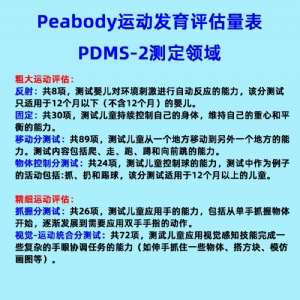 兒童精細(xì)動(dòng)作評(píng)定FMFM小兒粗大運(yùn)動(dòng)評(píng)估GMFM工具箱PDMS-2軟件